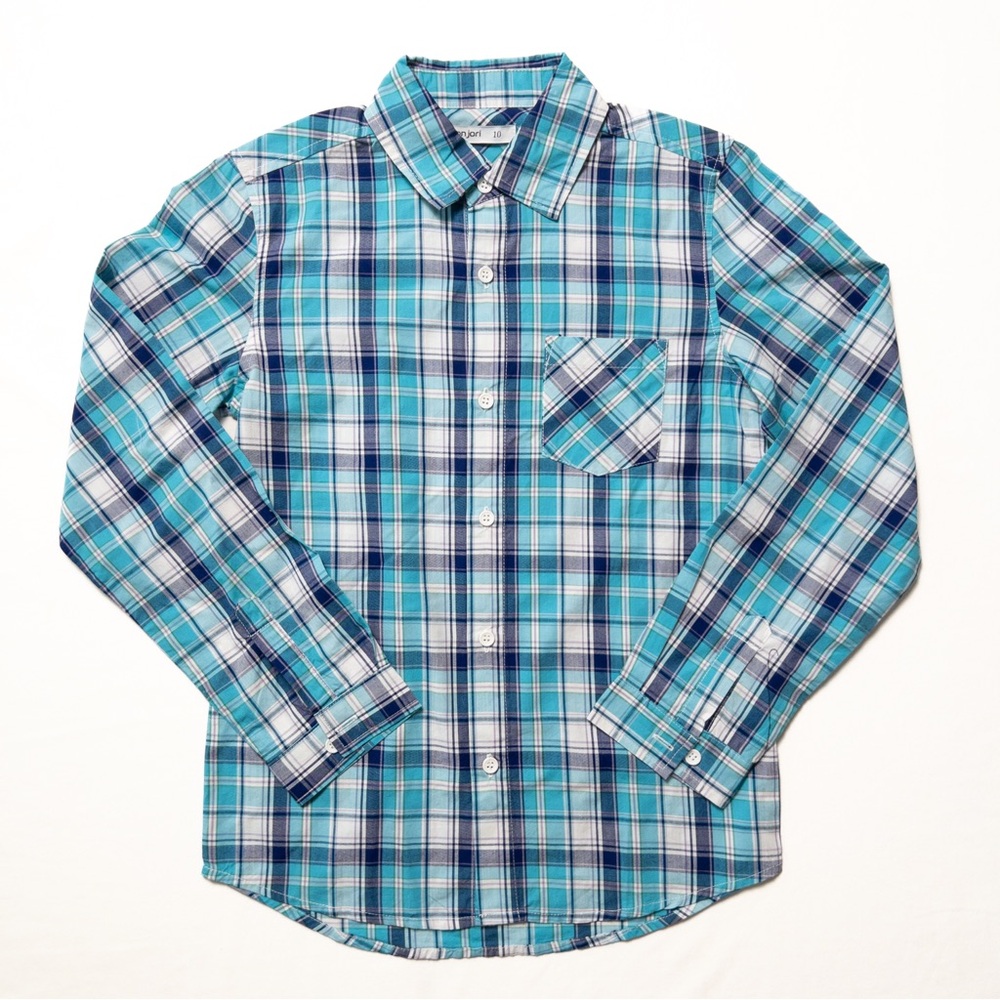 Tronjori Boy's | Size 10 | Long Sleeve Button Down Woven Shirt